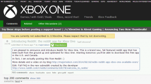 Read more about the article ReddX app for Xbox One brings Reddit content to Console