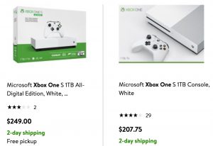 Read more about the article Xbox One S with Blu-ray drive is cheaper than All-Digital model (at Walmart)
