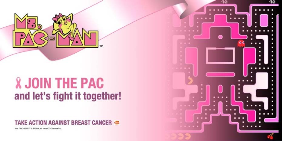 Ms Pac Man Breast Cancer Awareness